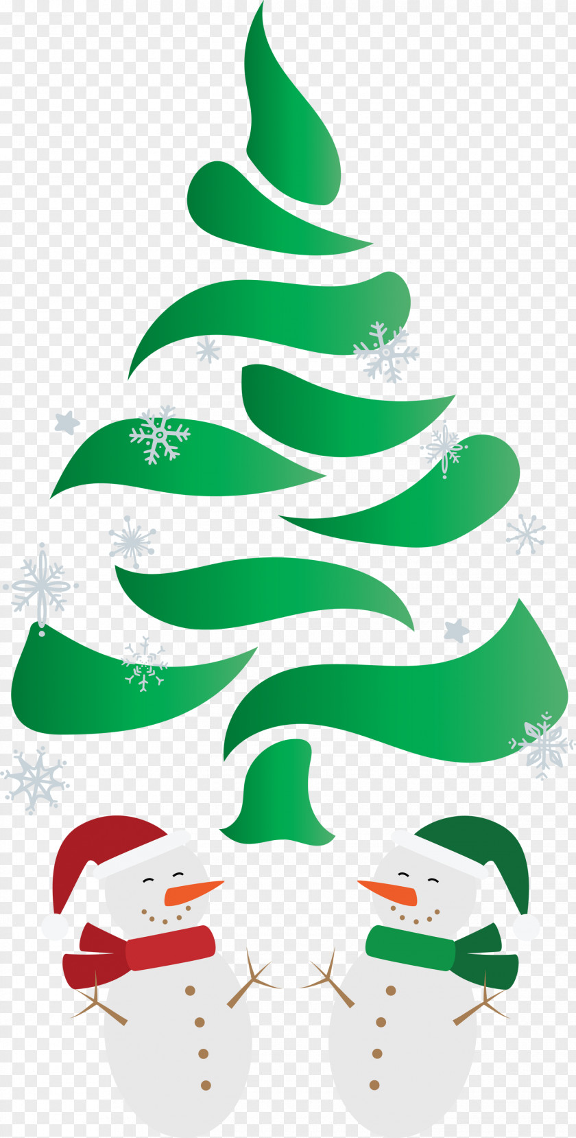 Christmas Tree Snowman PNG