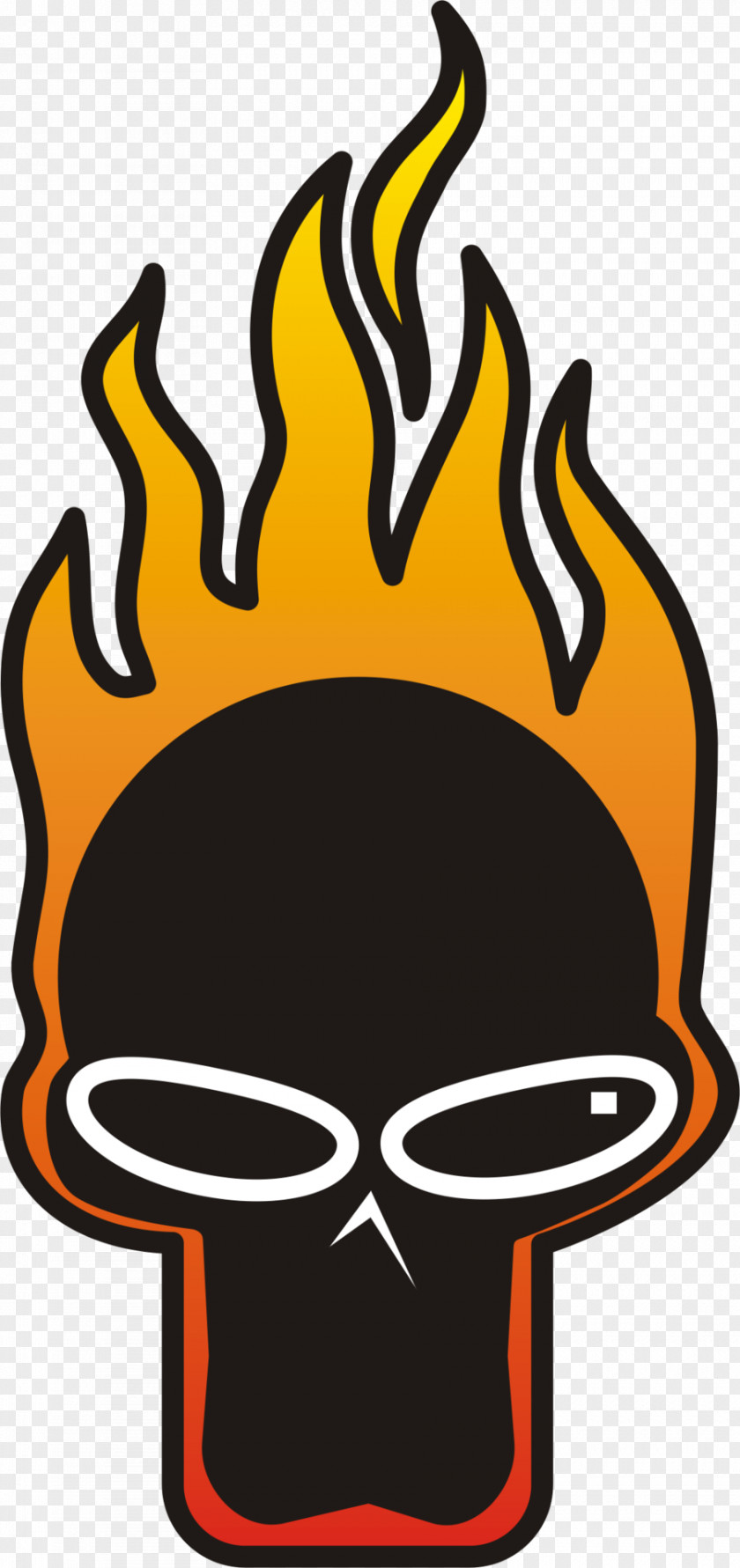 Flame Skull Facial Hair Headgear Clip Art PNG