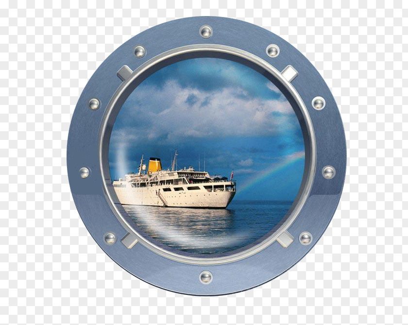 Ship Window View Wall Decal Porthole Sticker PNG