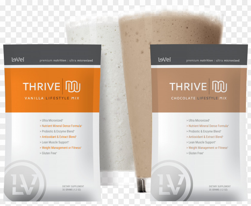 Thrived Milkshake Chocolate Breakfast Vanilla Peanut Butter PNG