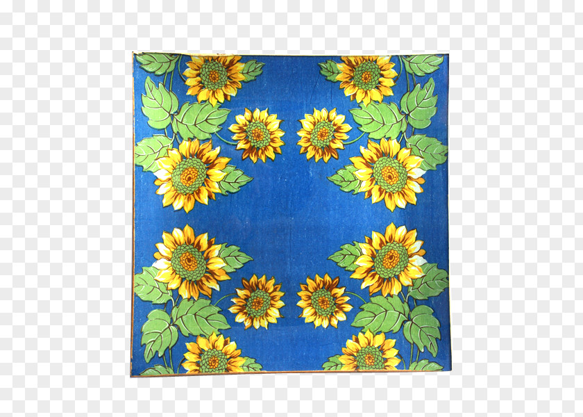 Blue Sunflowers Sunflower M Symmetry Floral Design Pattern PNG