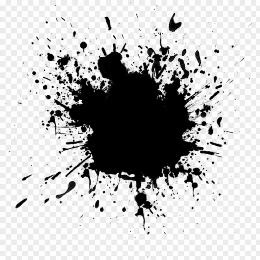 Paint Painting Splatter Film Black And White Clip Art PNG