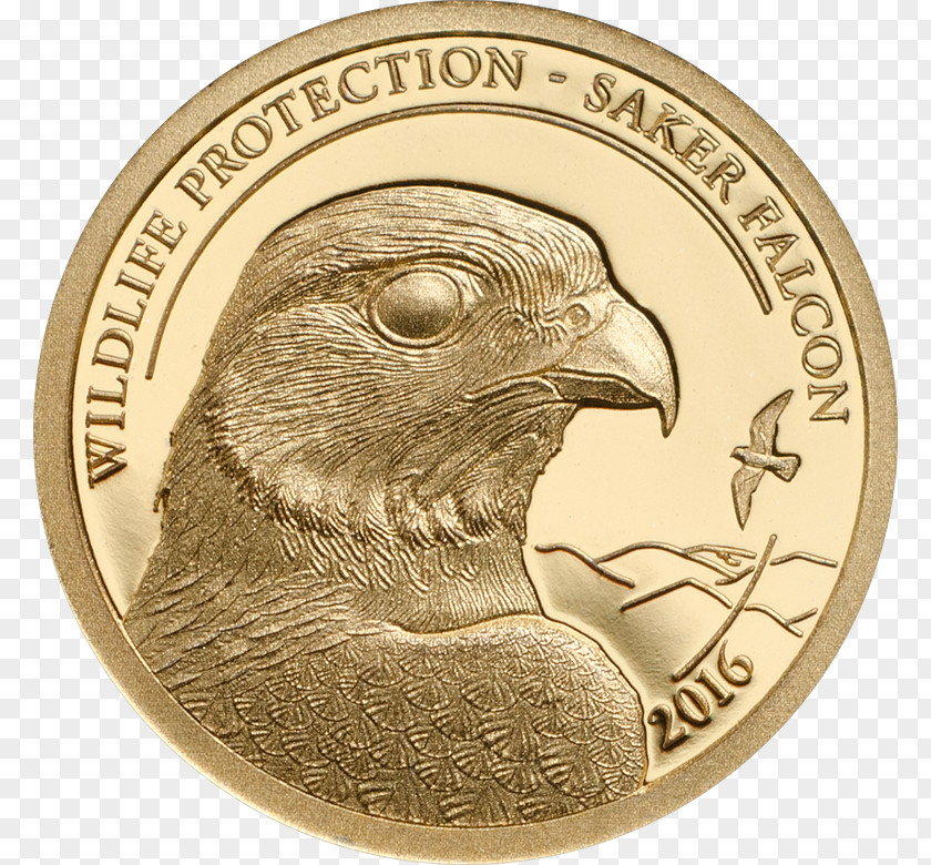 Saker Falcon Mongolian Tögrög CIT Coin Invest AG Gold PNG