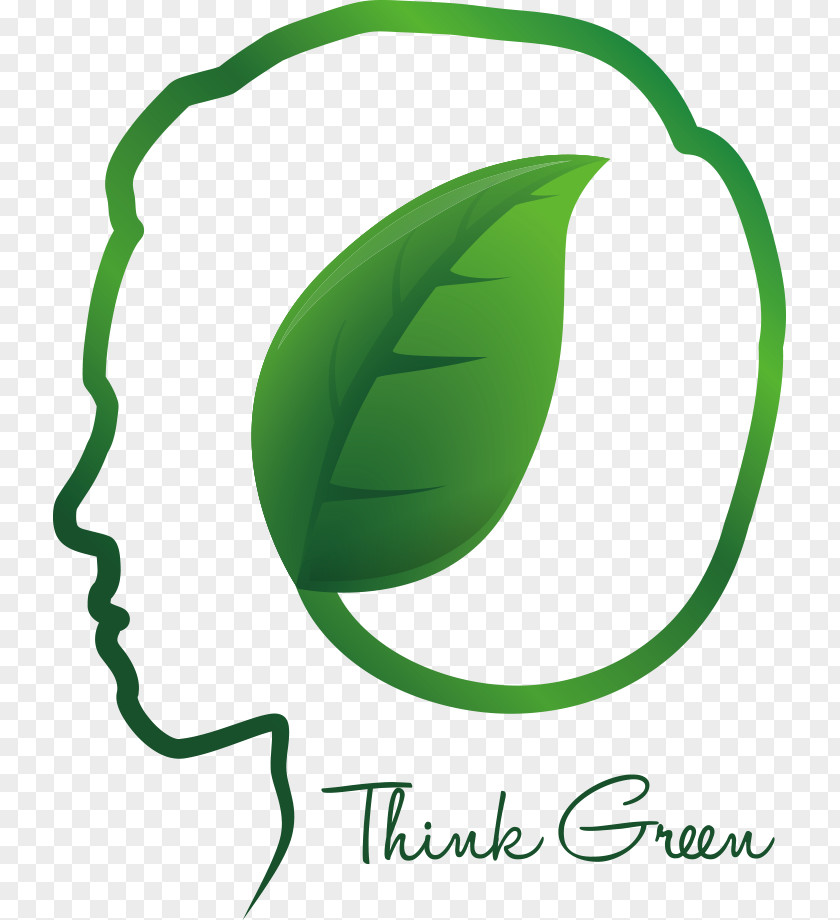Vector Creative Green Leaves Of The Human Brain Clip Art PNG
