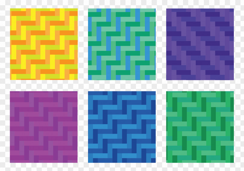 Six Brilliant Color Shading Wave Herringbone Pattern Euclidean Vector PNG