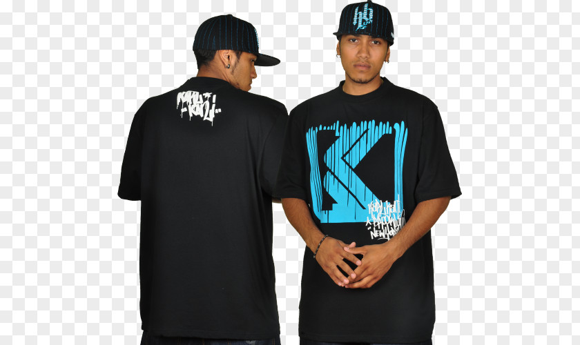 Turquoise Black Suit Vest T-shirt Karl Kani Crew Neck Clothing Neckline PNG