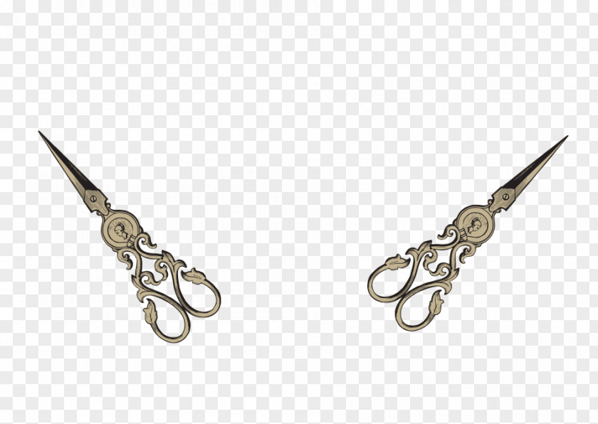 Vintage Shears Body Jewellery PNG