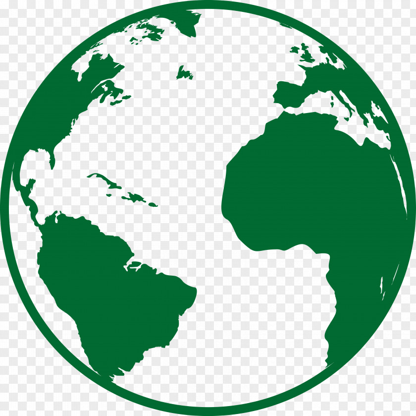 Green Earth United States World Map Globe PNG