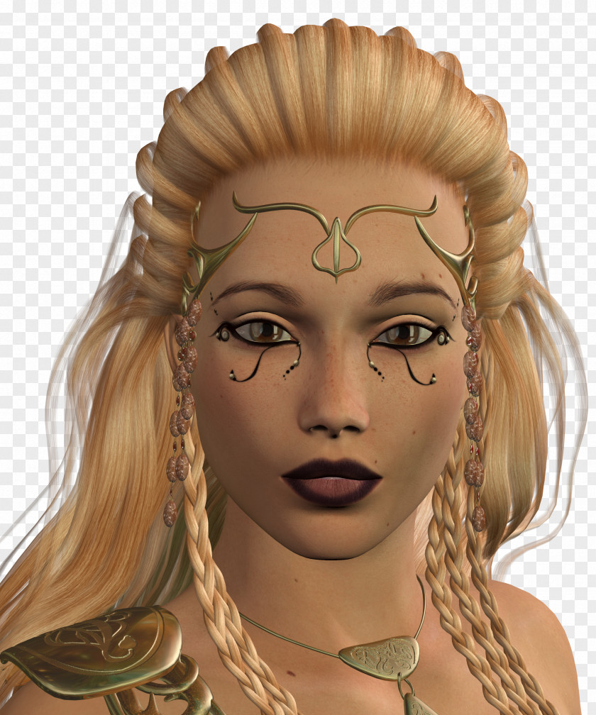 Vikings Make-up Woman Warrior PNG