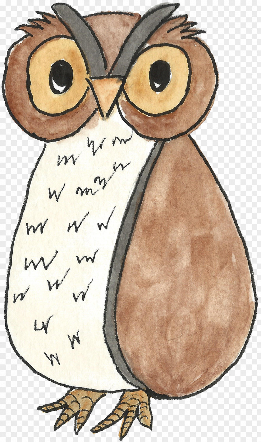 Watercolor Owl Beak Clip Art PNG