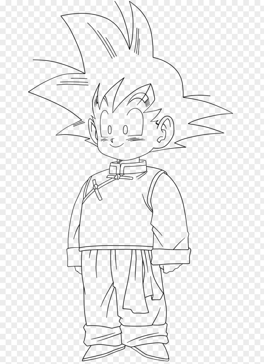 Goku Gotenks Line Art Trunks PNG