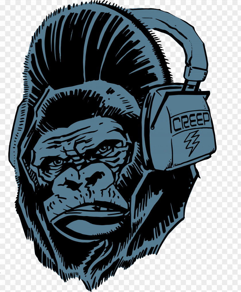 Gorilla Character Animated Cartoon Font PNG