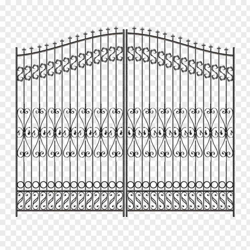 European Iron Gate Steel Door PNG