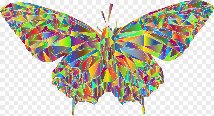 Low Poly Butterfly PNG