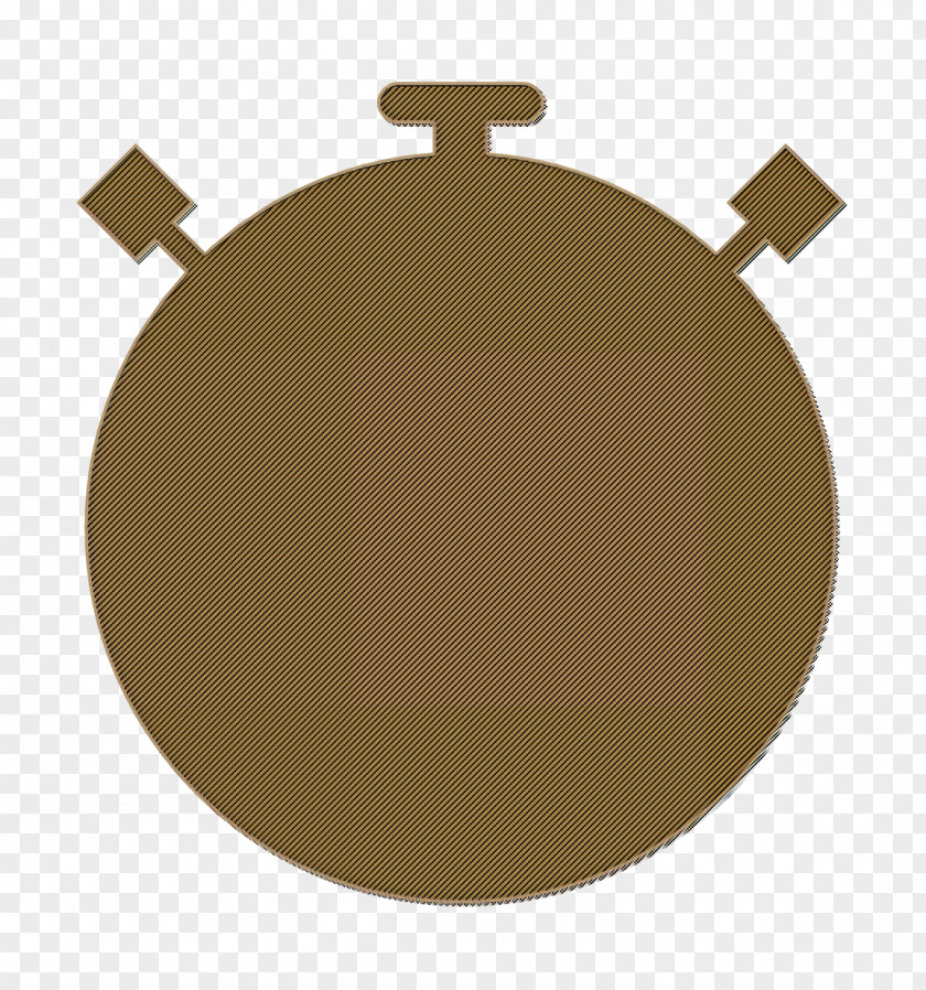Oval Beige Time Icon Essential Stopwatch PNG