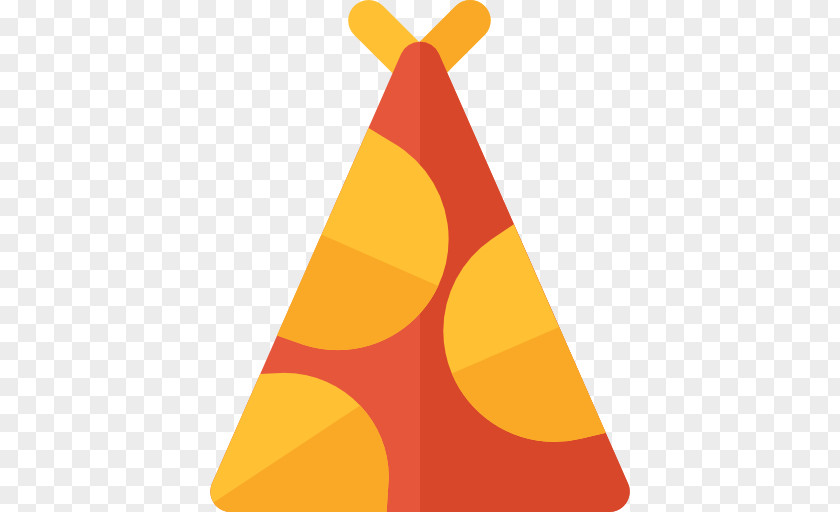 Party Hat Triangle Yellow PNG