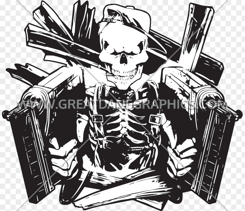 Skeleton Gun Nail Drawing Art PNG