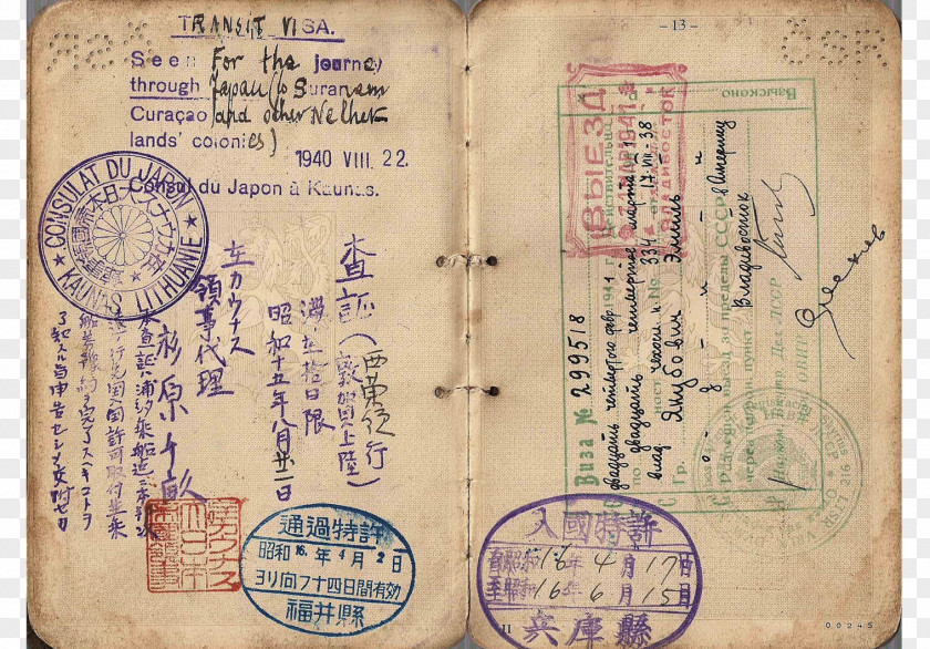 Visa Passport The Holocaust Yaotsu Empire Of Japan Chiune Sugihara: Visas For Life Diplomat PNG