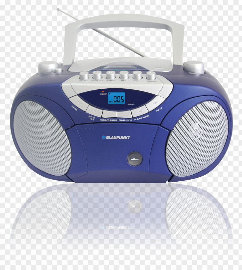 Audio Cassette Boombox Blaupunkt Radio Compact Disc FM Broadcasting PNG