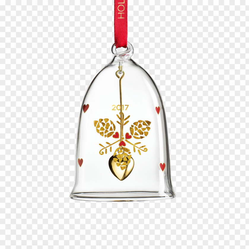 Bell Holmegaard Christmas Ornament Decoration Glass PNG