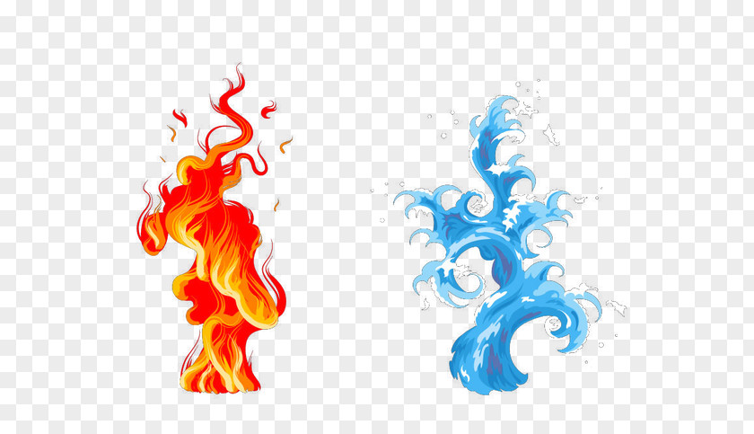 Blue Fire Flame Drop PNG