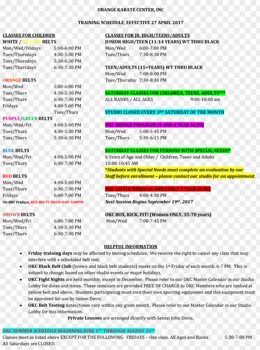 Class Schedule Document Line PNG