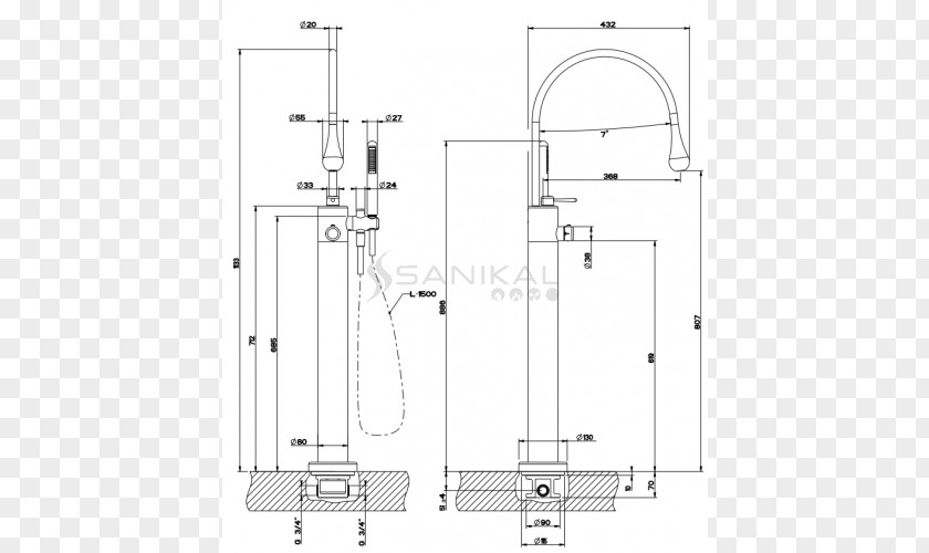 Design Door Handle Thermostatic Mixing Valve Shower Bathroom PNG