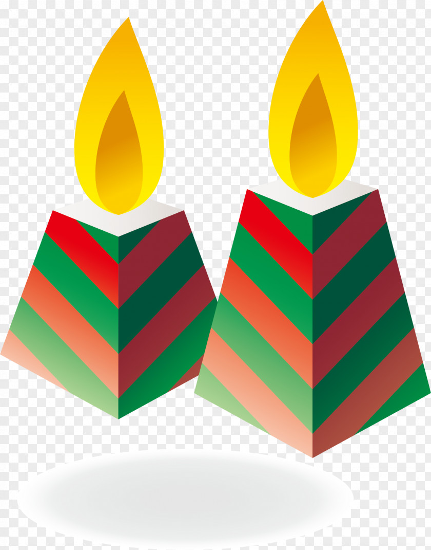 Vector Christmas Candle PNG