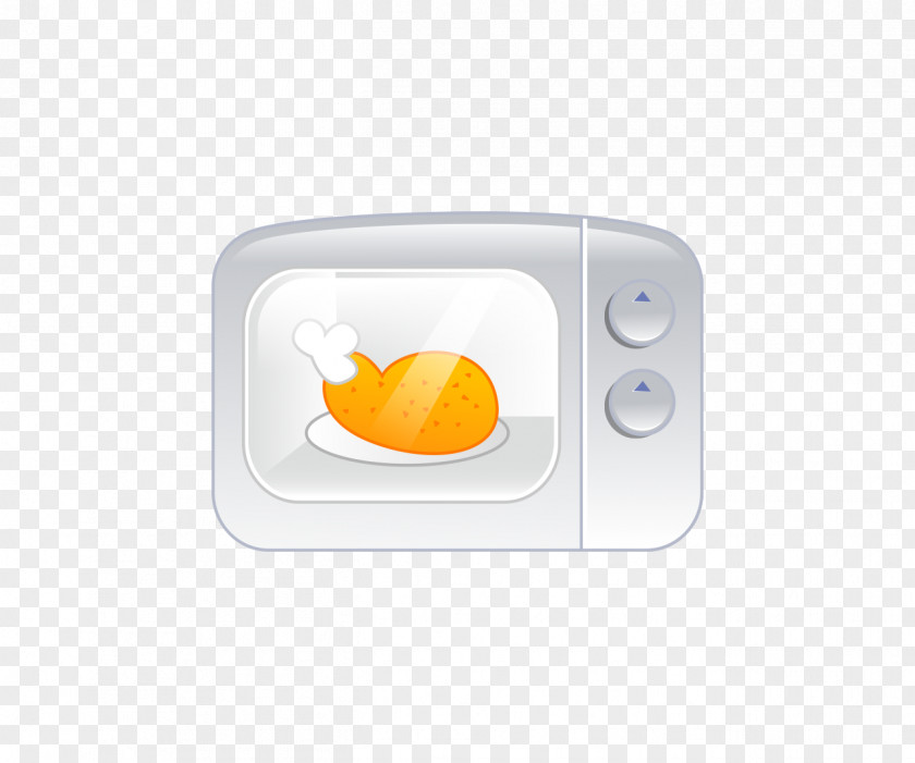 Microwave Chicken Vector Yellow PNG