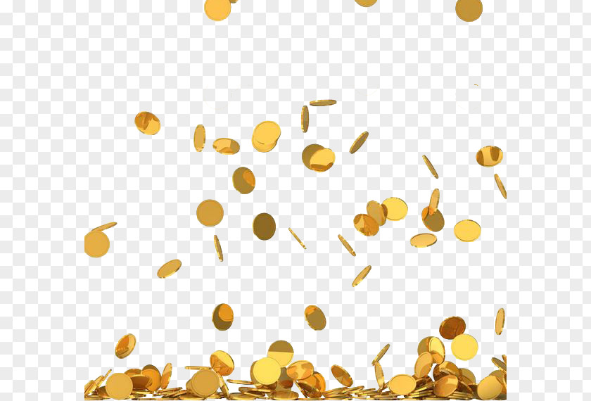 The Gold Coins Falling Down In Sky Coin Stock Photography Royalty-free Clip Art PNG