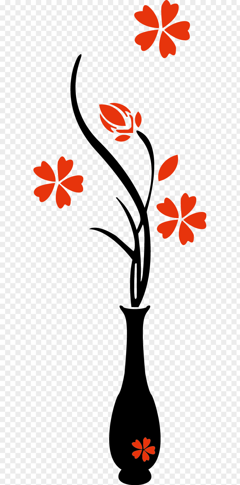 Vase Wall Decal Decorative Arts Sticker PNG