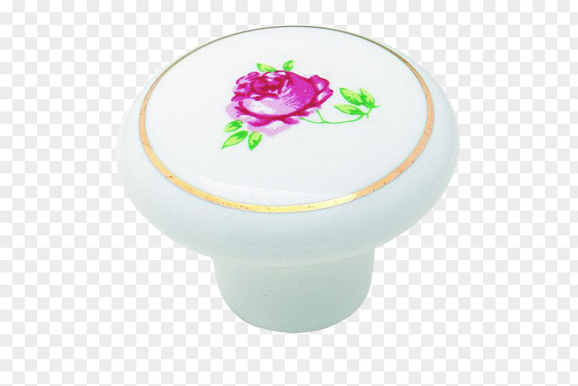 Ceramic Flower Cabinetry Color Drawer Pull White PNG