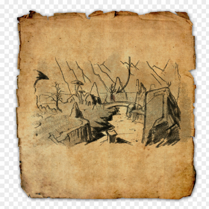 Scroll Map The Elder Scrolls Online: Tamriel Unlimited Morrowind Cyrodiil Clockwork City Treasure PNG