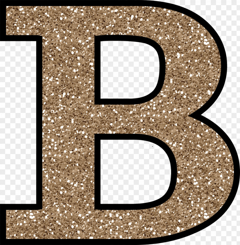 B Letter Case Alphabet Glitter PNG