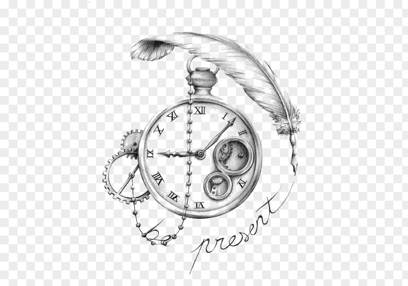Continental Pocket Watch Sleeve Tattoo Drawing Clock Artist PNG