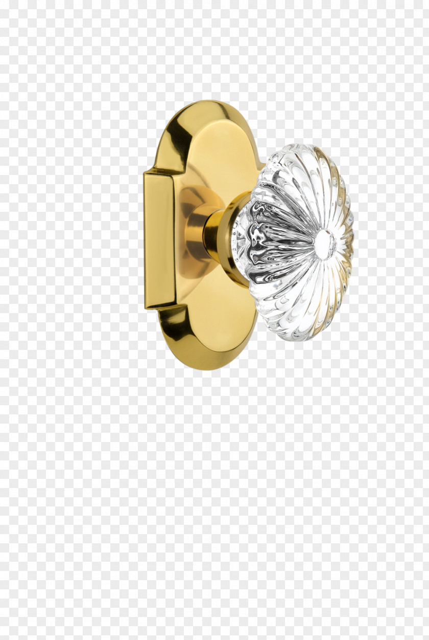 Cottage Door Handle Glass Brass Lock PNG