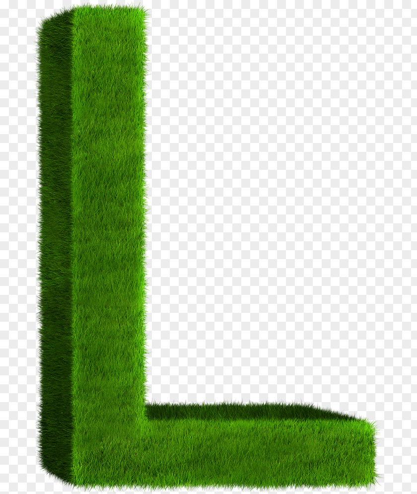 English Letter L Green Rectangle Artificial Turf Pattern PNG