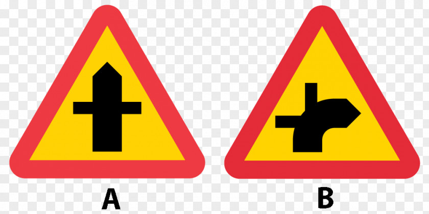 Road Traffic Sign Priority To The Right Ubetinget Vigepligt PNG