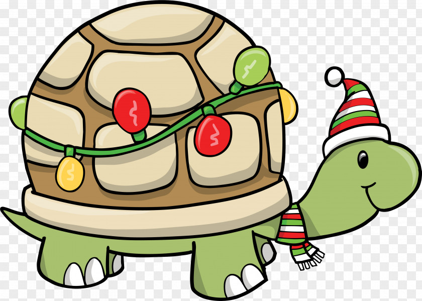 Turtle Christmas Holiday Clip Art PNG
