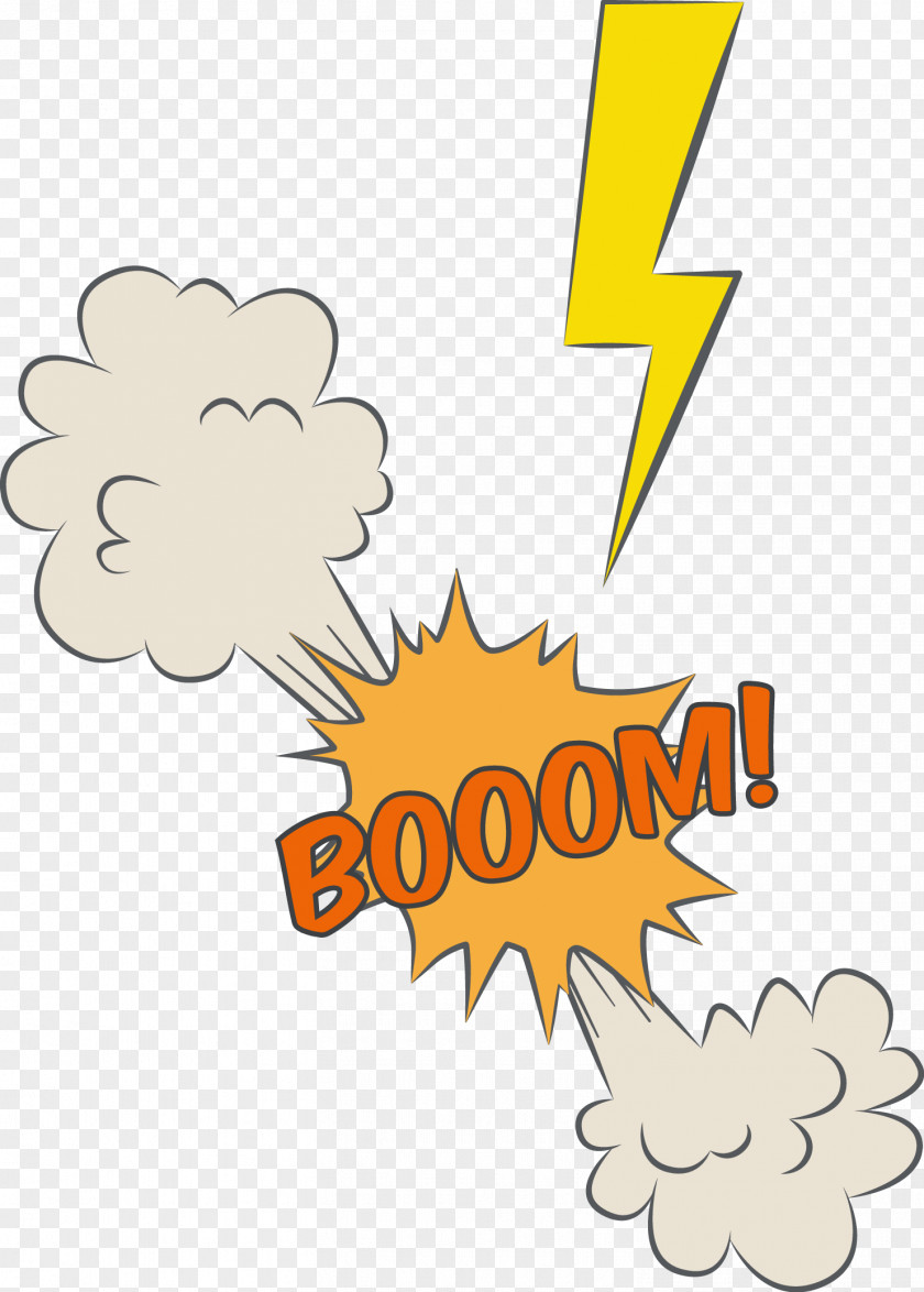 Cartoon Bomb Cloud Explosion PNG
