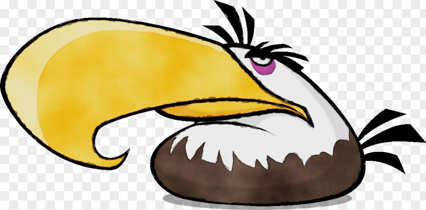 Cartoon Yellow Beak Bird Smile PNG