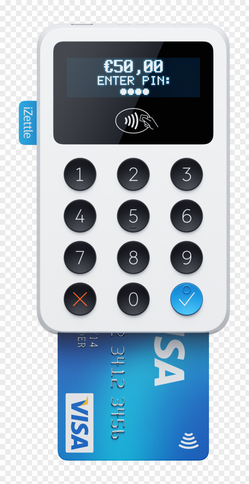 Credit Card Reader IZettle Contactless Smart Payment PNG