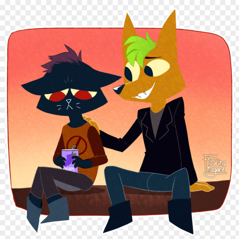 Night In The Woods Fan Art Watercolor Painting Drawing PNG