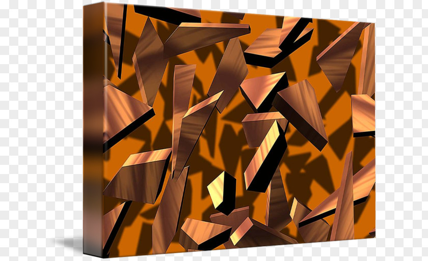 Wood Block Modern Art Triangle PNG