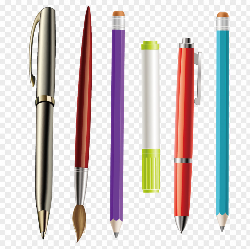A Variety Of Pen Vector Ballpoint Mechanical Pencil Eraser PNG