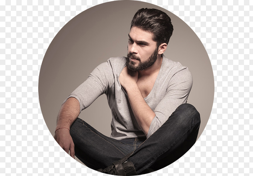 Beard Man Model Marketing PNG