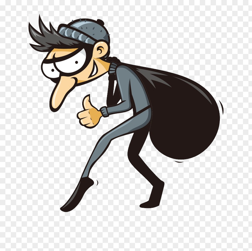 Thief Theft Robbery Cartoon Clip Art PNG