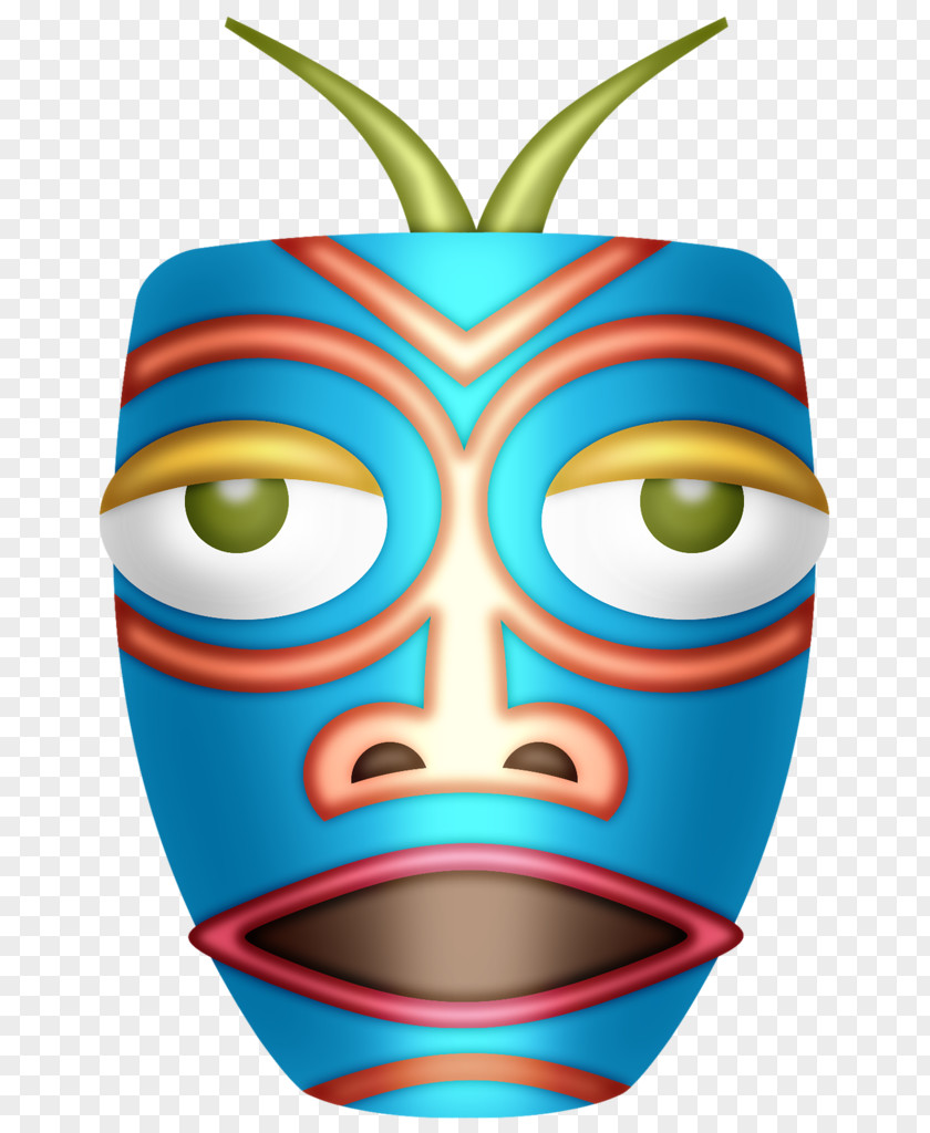 Tiki Mask Hawaiian Language Aloha Luau Clip Art PNG