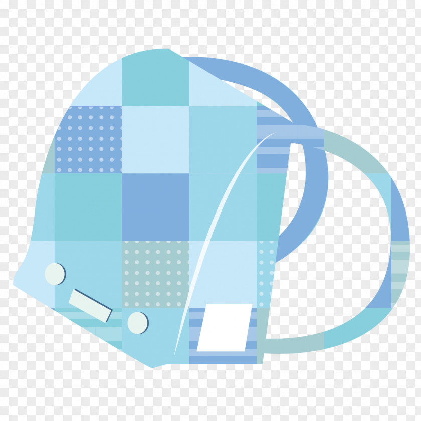 Watercolor Backpack, Blue, Schoolbag. PNG