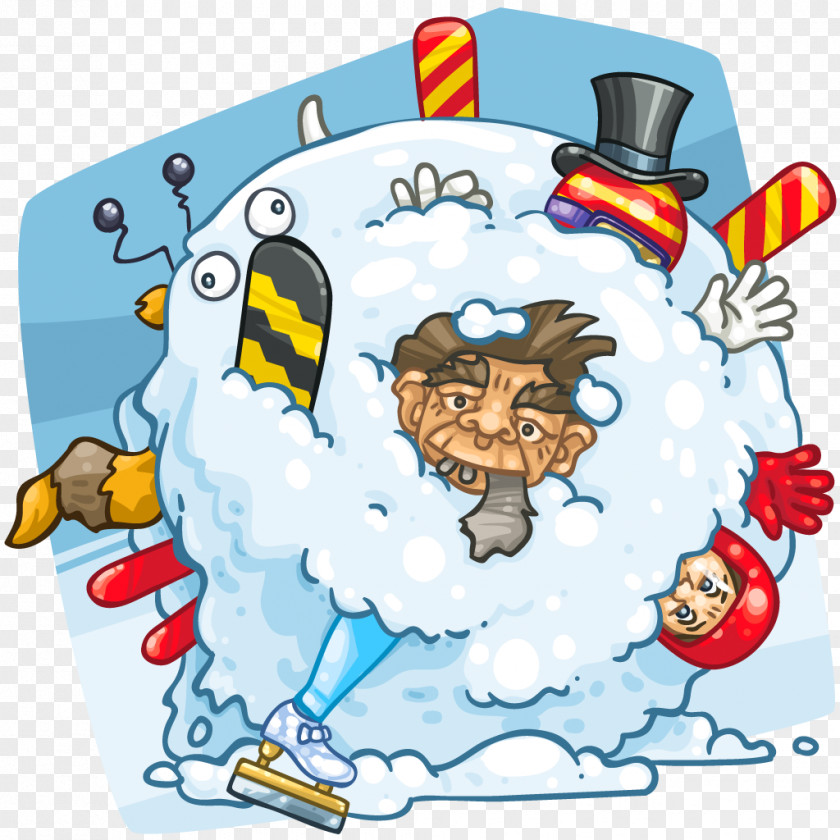 Dynamic Clipart Snowball Fight Cartoon Game PNG